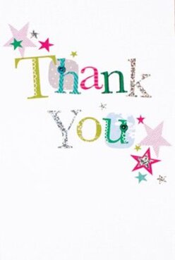 This thank you card tells its own story through jubilant color and thoughtful design, exuding the same friendly charm you'll find around the heart of Petts Wood. 'Thank You' stretches across the front in bold, stitched lettering, each character a patchwork of vivid tones and subtle motifs: some bear shimmering silver, while others sport playful dots or hand-sewn accents, recalling the creative spirit of the local markets. Clusters of stars-in shades of magenta, teal, and metallic gold-are sprinkled at the margins like gentle confetti drifting through a summer breeze in Jubilee Parks. The print almost begs to be touched; a hint of glitter adds a twinkle that catches the light, much like the early morning sun glinting through the leafy lanes nearby. Set against an immaculate white backdrop, every hue and detail captivates in harmonious celebration. Imagine pairing this card with a hand-tied bouquet from Flower Delivery Petts Wood, sharing the kind of heartfelt thanks that truly represents our close-knit community. The card's creative warmth and textured finish make it an ideal token-thoughtful, uplifting, and tailored for moments of genuine gratitude, delivered with care across Petts Wood.